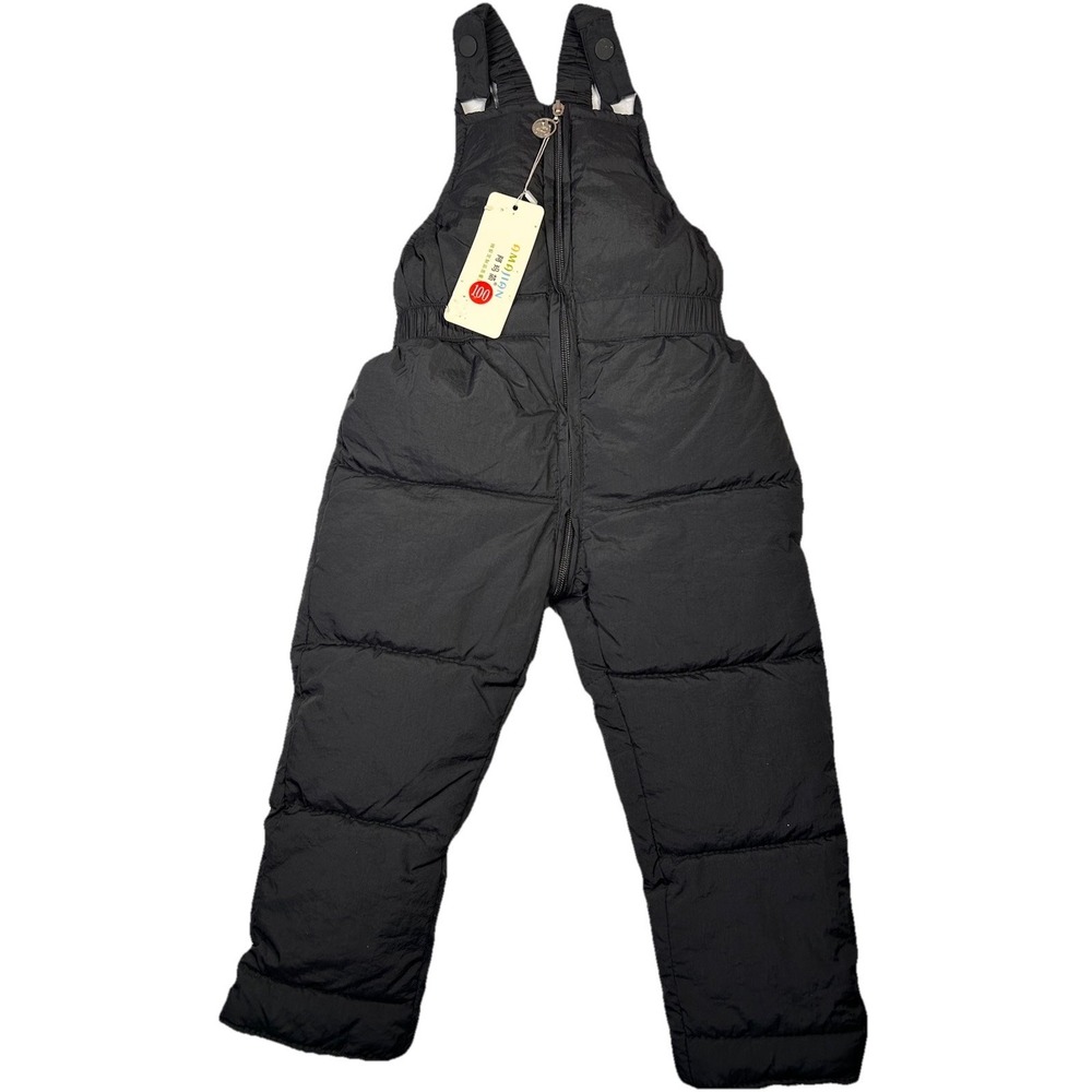 Apple Bottoms NWT Black Toddler Snow Bib Overalls 3T Snow Suit Water Resistance‎